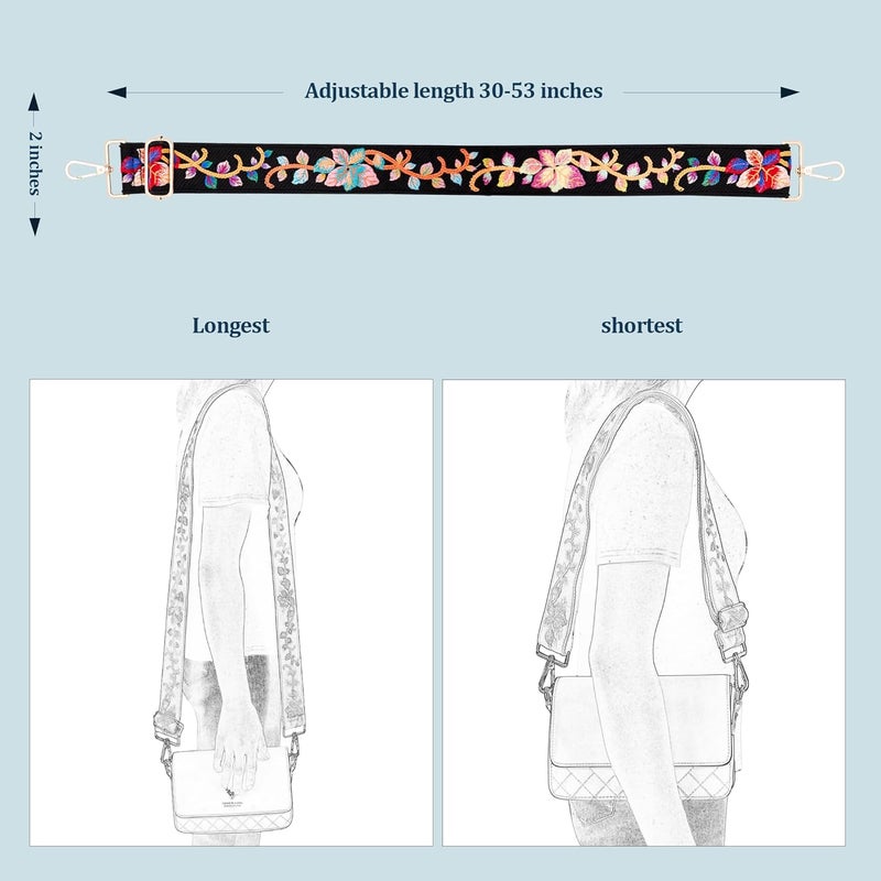 chushui Store Knit Purse Strap,Replacement Crossbody Wide Adjustable Shoulder Strap for Bag Handbag - Image 2